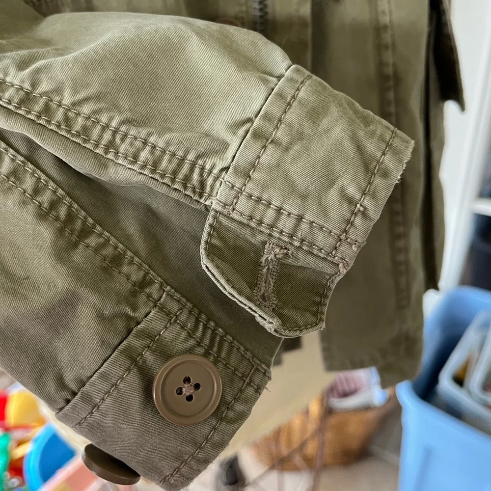 J crew size M distressed green jacket - Picture 6 of 7